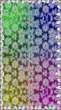 El çizimi Raster çizimi. Duvar kağıdı, web sitesi arka planı, ambalaj kağıdı, davetiye, broşür, afiş veya web sitesi için kusursuz çiçek deseni kullanılabilir. Parlak elementlerin.