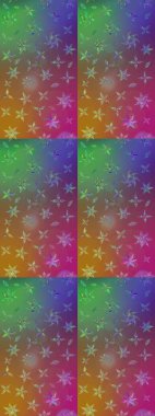 Bahar çiçekleriyle güzel bir çiçek deseni çizmişsin. Raster illüstrasyonu. Güzel kumaş deseni.