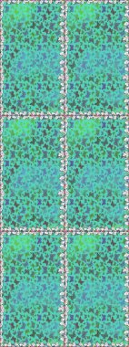 Kart, baskı ve davetiye için basit kadınsı bir model. Kağıt, kumaş ve ambalaj için uygun. Yeşil arka planda renkli kelebek koleksiyonu. Kusursuz. Raster illüstrasyonu.