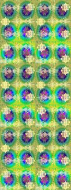 Güzel dekorasyon. Yeşil, mavi ve sarı renklerde ayrık suluboya kar taneleri. İllüstrasyon kar tanesi. Kışın sembolü.