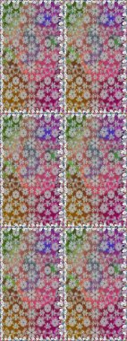 Tarafsız renklerde bahar çiçekleri. Çiçek ve yapraklı karalama şeklinde Raster çiçek deseni. Raster illüstrasyonu.