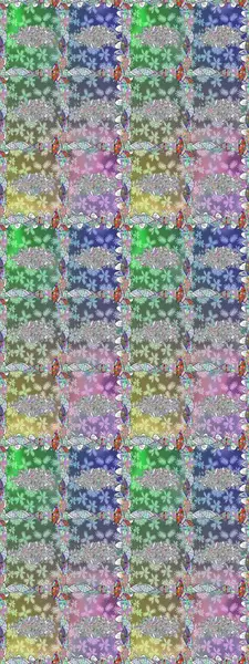 Raster illüstrasyonunda kusursuz çiçek deseni. Tarafsız renklerde çiçekler.