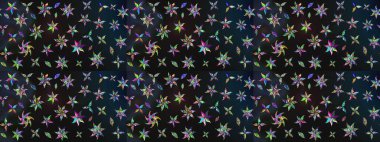 Soyut çiçek çizim kalıbı arka planı. Raster illüstrasyonu. Gri ve mavi renklerde. Küçük çiçekteki sevimli çiçek deseni. Raster deseni.