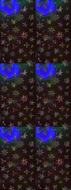 Klasik çiçek tasarımı elementleri. Raster illüstrasyonu. Gri ve kahverengi kıvırcık çiçekler Gri ve kahverengi renkler.