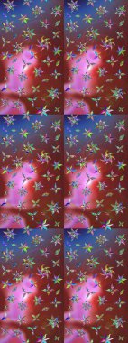 Moda arka planında parlak buketler. Kumaş, duvar kağıdı ve kağıt üzerine baskı yapmak için gelişen arka plan. Raster illüstrasyonu. Eski usul küçük çiçekli şirin bir eskiz deseni..