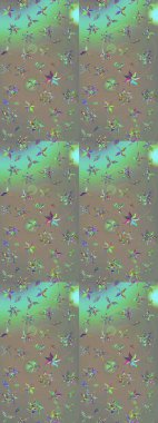 Raster deseni. Suluboya etkisi. Organik elementler. Botanik çizim deseni.