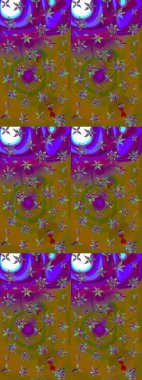 Düz Çiçek Elementleri Tasarımı. Kahverengi ve mor renkli çiçekler. Raster illüstrasyonundaki çiçek desenli çizim. Renkli Yaz Teması çizim şablonu.