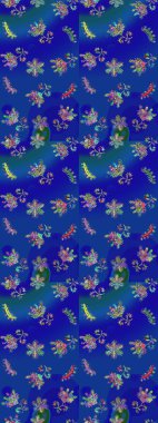 Renkli arka planda izole edilmiş kar tanelerinin düz tasarımı. Kar tanesi süsleme deseni. Kar taneleri arka planda. Raster illüstrasyonu. Kar taneleri deseni.