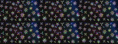 Güzel kumaş deseni. Çiçekler, dallar, bitkiler ve çiçekler. El çizimi. Raster illüstrasyonu.