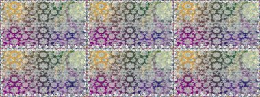 Küçük renkli çiçekler. Motley illüstrasyonu. Moda baskıları için zarif bir şablon. Kusursuz. Küçük çiçekte güzel bir desen. Çiçekli yaz çiçekleri.