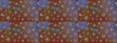 Kahverengi ve nötr renklerde çiçekler olan çiçek deseni çiz. Çiçekler suluboya tarzında kahverengi ve nötr renklerde.