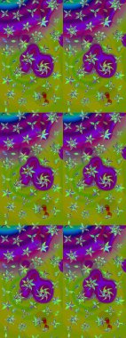 Güzel kumaş deseni. Güzel eskiz şekli. Renkli Yaz Temalı eskiz kalıbı. Raster çiçekli arka plan. Düz Çiçek Elementleri Tasarımı. Yazdır.