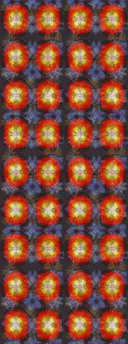 Xmas Frost kar taneleri izole edilmiş siluet sembolü. Kar tanesi raster arka planı. Raster illüstrasyonu. Kış grisi, kırmızı ve turuncu noel kar düz kristal element. Meteoroloji buz koleksiyonu