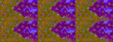 Raster. Güzel suluboya çiçekler, parlak resim ilham verici ve mor çiçek desenli eskiz arka plan.