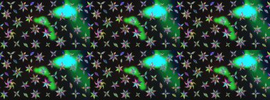 Çiçekli bahar çiçekleri. Motley illüstrasyonu. Küçük çiçekte güzel bir desen. Küçük renkli çiçekler. Moda baskıları için zarif bir şablon.