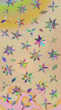 Eskiz modeli etnik tasarım. Çiçekleri, deniz kabukları, mandalaları ve suluboya efektleriyle donanma geçmişi. Yatak çarşafları, ceket, paket tasarımı, kumaş ve moda kavramları için tekstil baskısı.