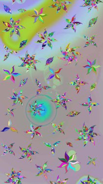 Raster düz çiçek çizim deseni. Tarafsız ve gri renklerde çiçekler. Tasarım hediye paketi, tebrik kartları, posterler ve afiş tasarımı.