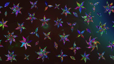 Renkli Bahar Teması eskiz kalıbı. Şirin çiçek elementleri. Taslak desenli, modaya uygun kumaş deseni. Düz Çiçek Elementleri Tasarımı. Raster illüstrasyonu.