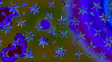 Taslak desenli, modaya uygun kumaş deseni. Düz Çiçek Elementleri Tasarımı. Raster illüstrasyonu. Renkli Bahar Teması eskiz kalıbı. Şirin çiçek elementleri..