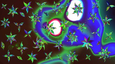 Raster Moda kumaş deseni. Şirin çiçekler. Çizgi çizimi deseni.