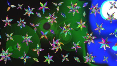 Raster illüstrasyonu. Küçük çiçekteki sevimli çiçek deseni. Çizim.