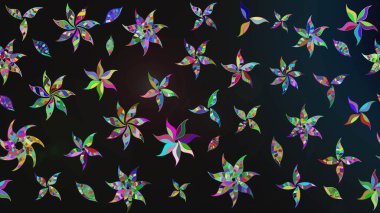 Çiçekli bahar çiçekleri. Küçük renkli çiçekler. Küçük çiçekte güzel bir desen. Motley illüstrasyonu. Moda baskıları için zarif bir şablon.