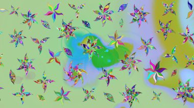 Tekrar eden çiçek arkaplanı, zarif nötr ve mavi çiçek duvar kağıdı. Tarafsız ve mavi renkler üzerine çiçek desenli çizimler, el yapımı papatyalar, papatyalar..