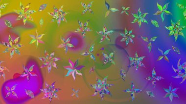 Yeşil ve kahverengi renkte çiçekler olan bir çiçek deseni çiz. Suluboya tarzında yeşil ve kahverengi renkte çiçekler.