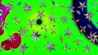 Raster Güzel kumaş deseni. Raster suluboya deseni, narin çiçekler, yeşil ve mavi çiçekler, tebrik kartı şablonu..