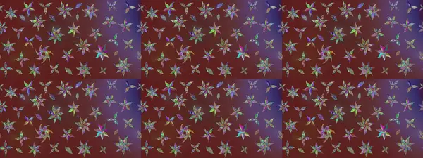 Raster çiçek desenli çiçek deseni, yapraklar, dekoratif elementler, sıçrama, lekeler, el çizimi kontur çizgileri ve Doodle çizim stili, grafik raster çizim çizimi.