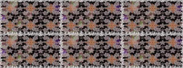 Güzel kumaş deseni. El çizimi. Raster illüstrasyonu. Çiçekler, dallar, otlar ve çiçekler.