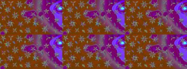 Raster çiçek desenli çiçek deseni, yapraklar, dekoratif elementler, sıçrama, lekeler, el çizimi kontur çizgileri ve Doodle çizim stili, grafik raster çizim çizimi.