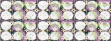 Soyut kar taneleri arkaplanda izole edilmiş düz dizayn. Kar tanesi rengarenk desen. Raster kar taneleri arka planda. Raster illüstrasyonu. Kar taneleri deseni.