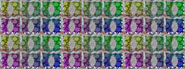 Modern çiçek arkaplanı. Parlak renkli çiçekleri ve yeşil renkli yaprakları olan kusursuz çiçek desenleri. Halk tarzı. Moda baskıları için zarif bir şablon.