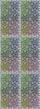 Gri renklerde. Güzel kumaş deseni. Raster illüstrasyonu. Raster illüstrasyonunda kusursuz çiçek deseni.