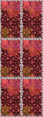 Kahverengi renkte manzaralı çiçek deseni. Çiçek kompozisyonu, el boyası, hassas şablon. Üst manzara, yumuşak stil. Sevgililer günü ve tebrik kartı konsepti için şık bir davet.