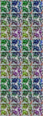 Klasik çiçek tasarımı elementleri. Raster illüstrasyonu. Yeşil kıvırcık çiçekler yeşil renkte şekillenir.