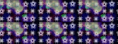 Raster illüstrasyonu. Kar taneleri deseni. Renkli arka planda izole edilmiş kar tanelerinin düz tasarımı. Kar taneleri arka planda. Kar tanesi süslemeli desen.