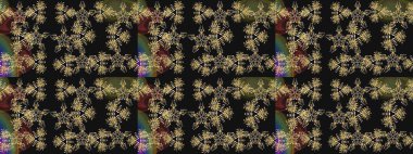 Kar tanesi süsü Raster illüstrasyonu. Güzel süs eşyası. Gri, kahverengi ve yeşil renkli kar tanesi süsü. Kar taneleri izole edildi.