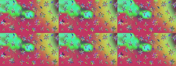 Raster illüstrasyonu. Taslak dekoratif arka plan, çiçek mandala. Çiçek. Pembe ve yeşil renklerde.