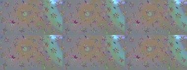 Gri ve bej renkte gri ve bej papatya deseni. Raster illüstrasyonu. Gri ve bej renklerde.