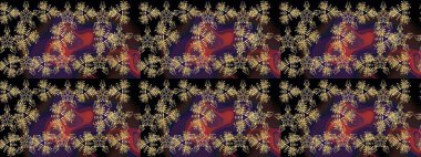 Siyah renkli çiçekler. Düz Çiçek Elementleri Tasarımı. Çiçekli kusursuz retro desen. Renkli Yaz Temalı Kusursuz Arkaplan.