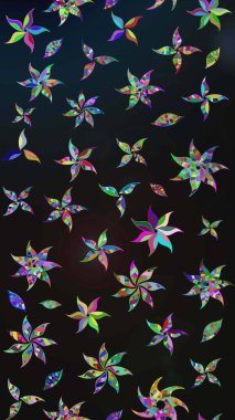 Gri ve mavi renkte çiçekler. Düz Çiçek Elementleri Tasarımı. Çiçekli eskiz çizimi. Renkli Yaz Teması çizim şablonu.