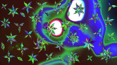 Raster Moda kumaş deseni. Şirin çiçekler. Çizgi çizimi deseni.