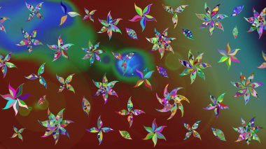 Yeşil ve kahverengi renklerde. Çiçekli tebrik kartı. Çiçek arkaplan. Suluboya çiçek buketi. Raster illüstrasyonu. Doğum günü kartı ya da düğün davetiyesi.