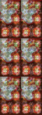 Kahverengi, nötr ve gri renkli kar taneleri. Kar tanesi raster deseni. Raster illüstrasyonu. Renkli arka planda izole tatlı kar taneleri.