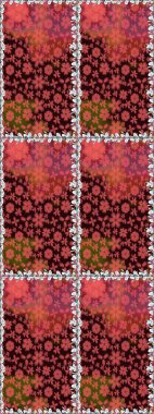 Kahverengi renkte manzaralı çiçek deseni. Çiçek kompozisyonu, el boyası, hassas şablon. Üst manzara, yumuşak stil. Sevgililer günü ve tebrik kartı konsepti için şık bir davet.