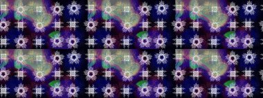 Raster illüstrasyonu. Kar taneleri deseni. Renkli arka planda izole edilmiş kar tanelerinin düz tasarımı. Kar taneleri arka planda. Kar tanesi süslemeli desen.