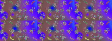 Renkli elementlerle Raster ilginç desen.