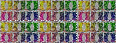 Vadinin yeşil renkli çiçekleri. Çiçeksiz desenlerin çizimi.